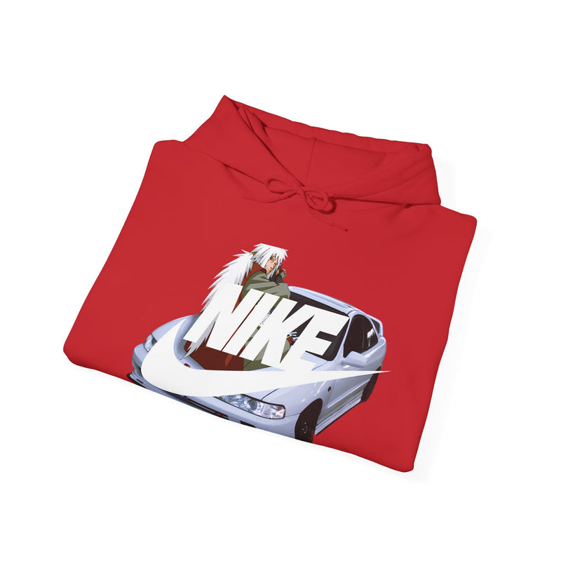 Jiraiya Naruto Nike Honda Integra White, Black And Red Hoodie Limited Edition Exclusive Unisex