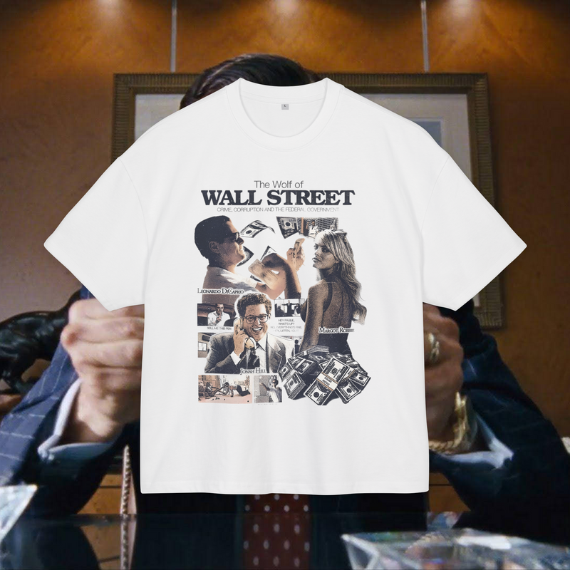 The Wolf Of Wall Street Movie Streetwear White Limited Edition Shirt Premium 100% Airlume Cotton Unisex