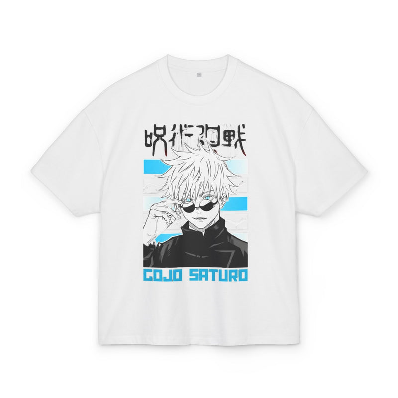 Gojo Anime White Shirt Premium 100% Airlume Cotton Streetwear Oversized Unisex