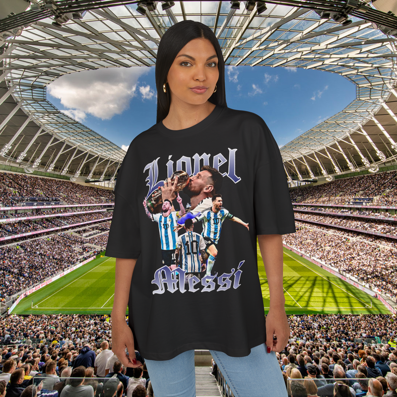 Lionel Messi Streetwear Oversized Shirt Premium 100% Airlume Cotton Unisex