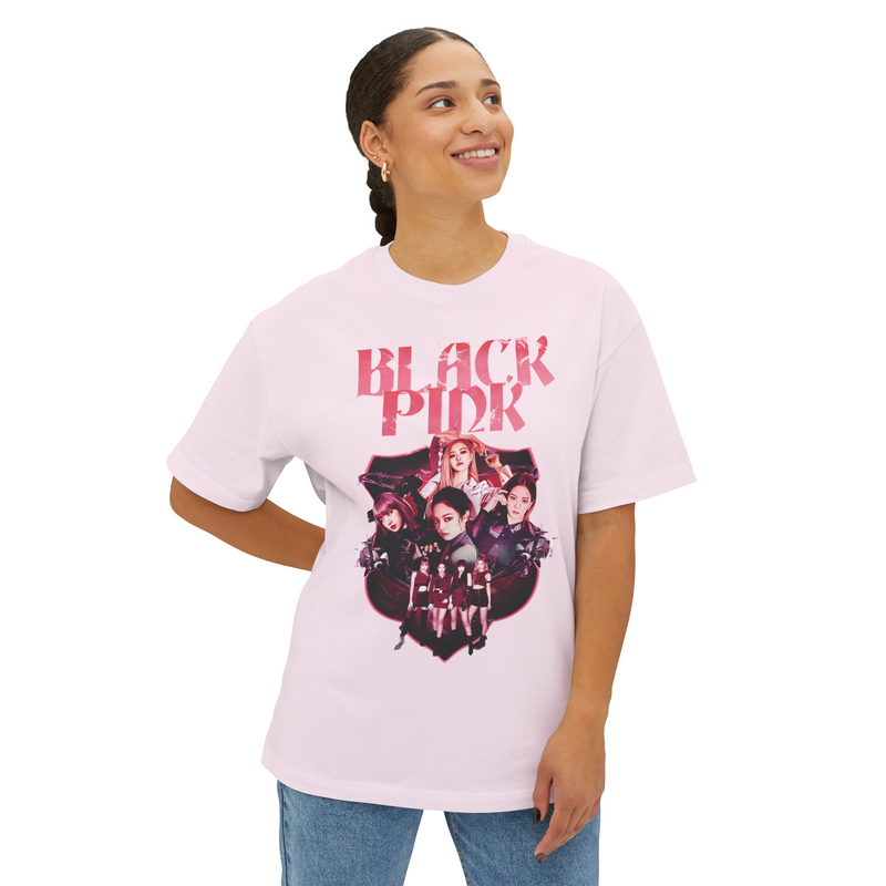 Black Pink Kpop Group Shirt Premium Streetwear 100% Airlume Cotton Oversized Unisex