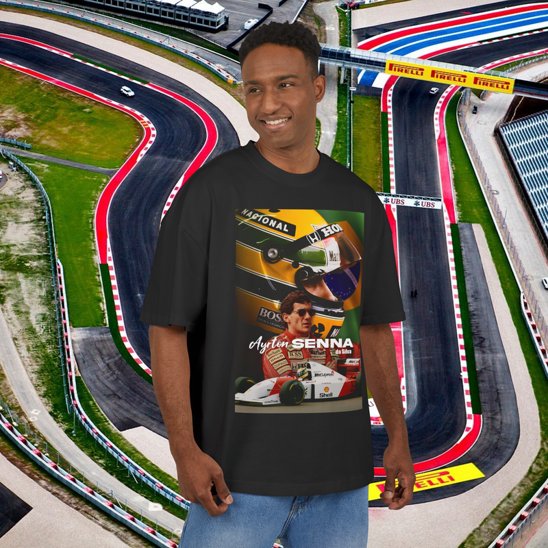 Ayrton Senna Shirt Brazilian Oversized Premium 100% Airlume Cotton Streetwear Unisex