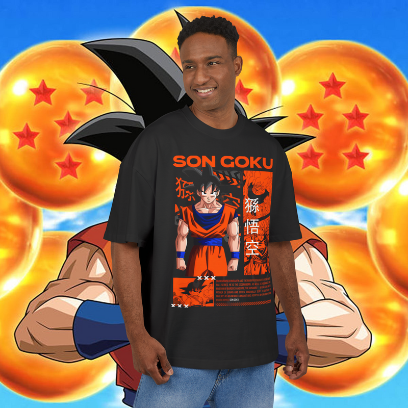 Son Goku Dragon Ball Anime Streetwear Shirt Premium 100% Airlume Cotton Unisex