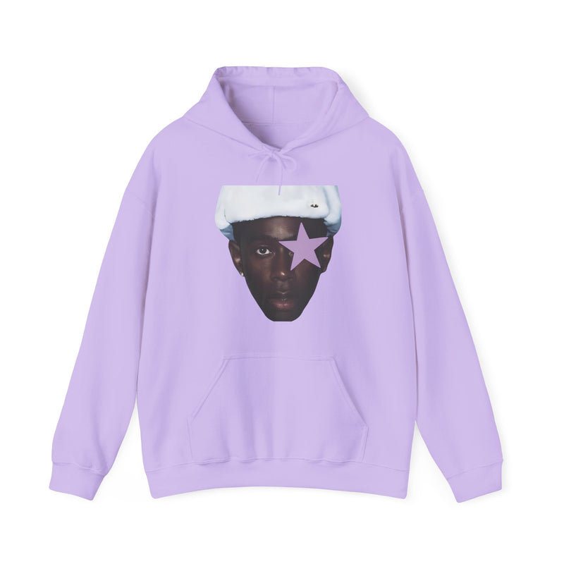 Tyler The Creator Head Hoodies Purple And Blue Light Stars Limited Edition Unisex