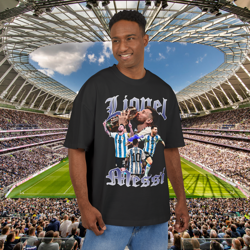 Lionel Messi Streetwear Oversized Shirt Premium 100% Airlume Cotton Unisex