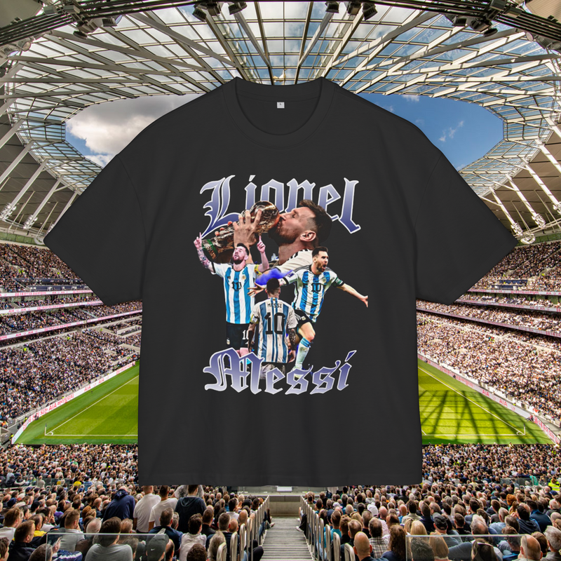 Lionel Messi Streetwear Oversized Shirt Premium 100% Airlume Cotton Unisex