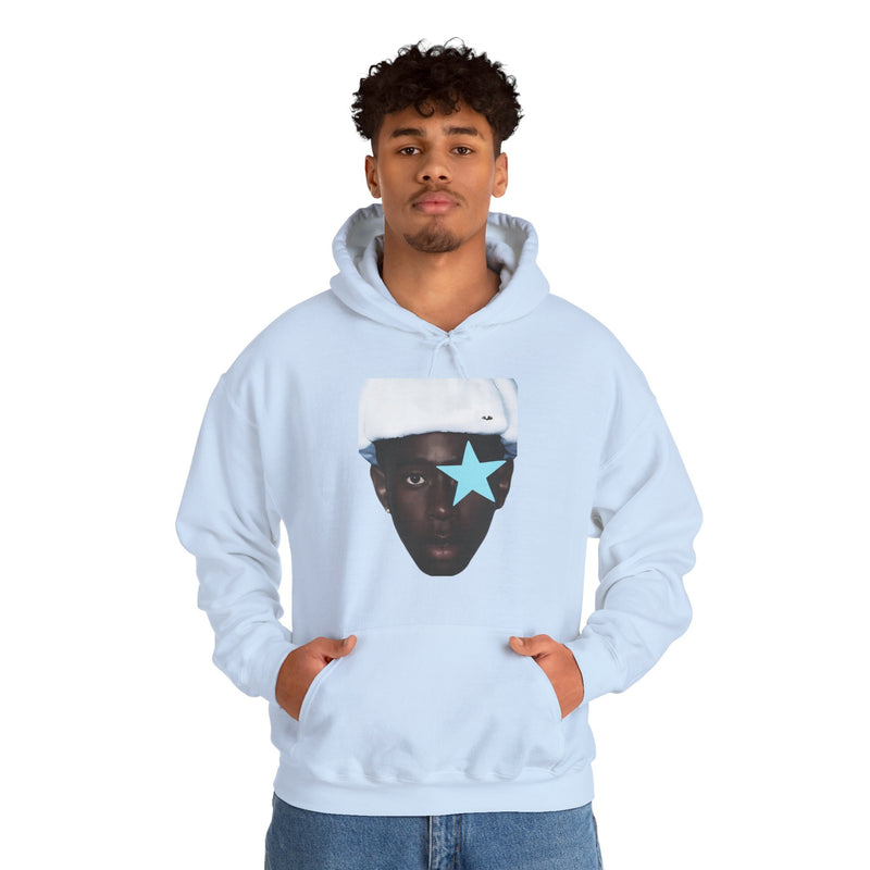 Tyler The Creator Head Hoodies Purple And Blue Light Stars Limited Edition Unisex