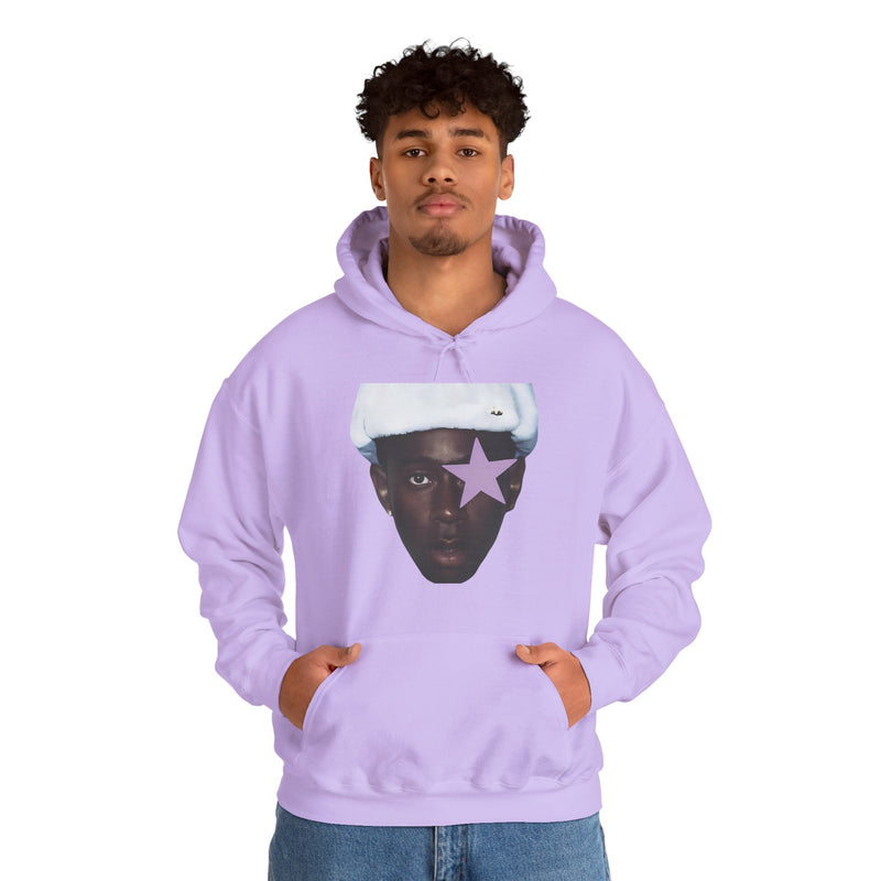 Tyler The Creator Head Hoodies Purple And Blue Light Stars Limited Edition Unisex