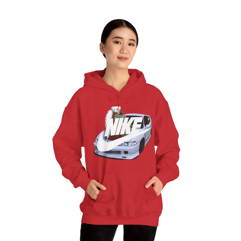 Jiraiya Naruto Nike Honda Integra White, Black And Red Hoodie Limited Edition Exclusive Unisex