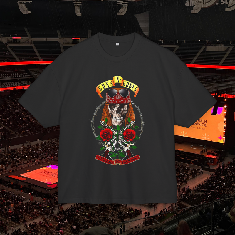 Guns'N Roses Group Shirt Oversized Premium 100% Airlume Cotton Streetwear Unisex