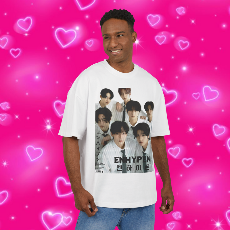 Enhypen Kpop Group White Streetwear Shirt Limited Edition Exclusive Premium 100% Airlume Cotton