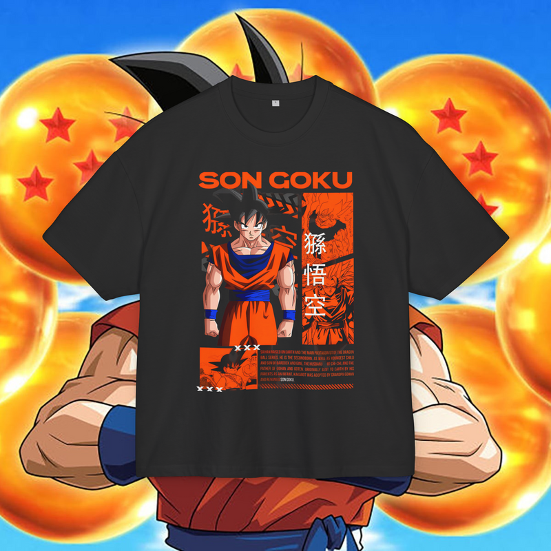 Son Goku Dragon Ball Anime Streetwear Shirt Premium 100% Airlume Cotton Unisex