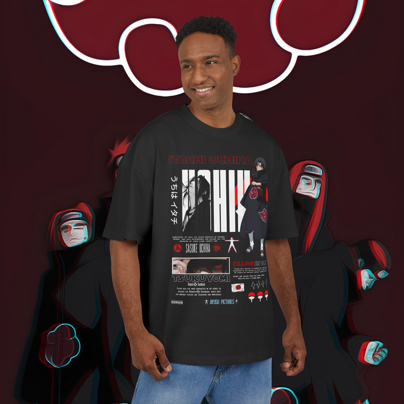 Itachi Uchiha Anime Naruto Shirt Streetwear Premium 100% Airlume Cotton Unisex