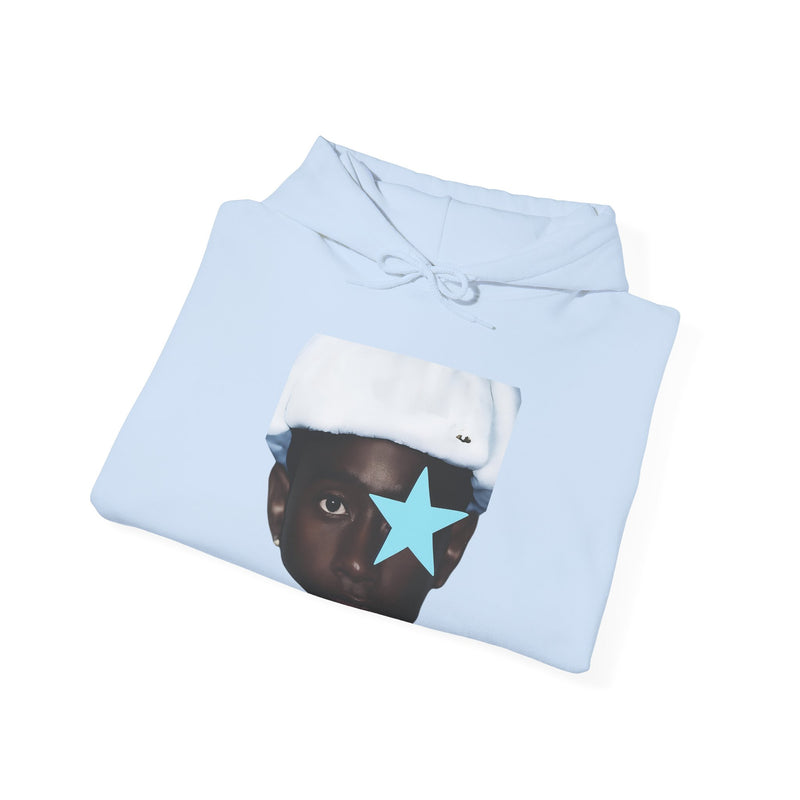 Tyler The Creator Head Hoodies Purple And Blue Light Stars Limited Edition Unisex