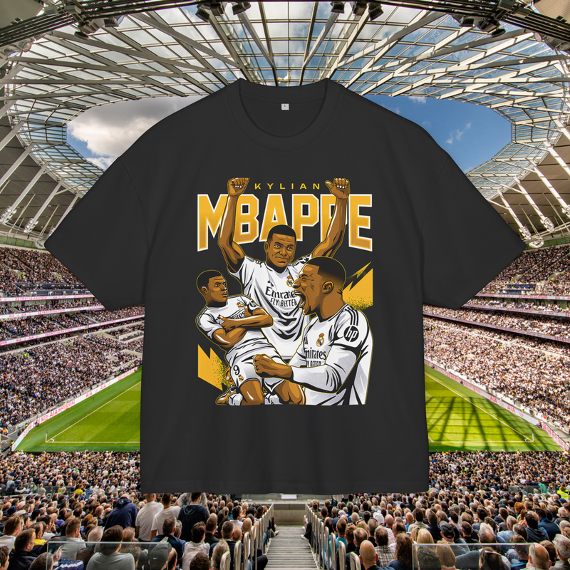 Kylian Mbappe Real Madrid Football Streetwear Shirt Exclusive Limited Edition 100% Airlume Cotton Unisex