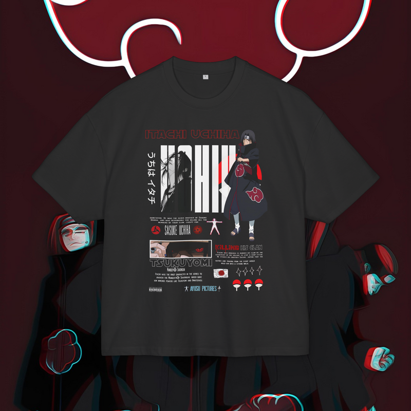 Itachi Uchiha Anime Naruto Shirt Streetwear Premium 100% Airlume Cotton Unisex