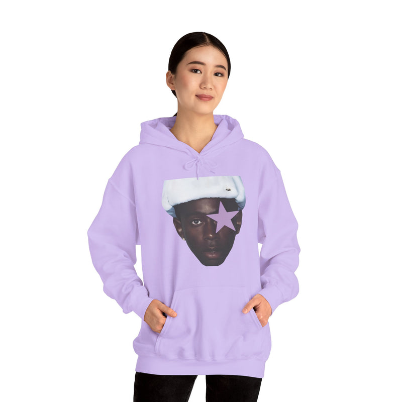 Tyler The Creator Head Hoodies Purple And Blue Light Stars Limited Edition Unisex